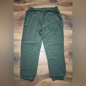 Madewell Pull-On Lightweight Track Pant Joggers, Olive Green, Size Small